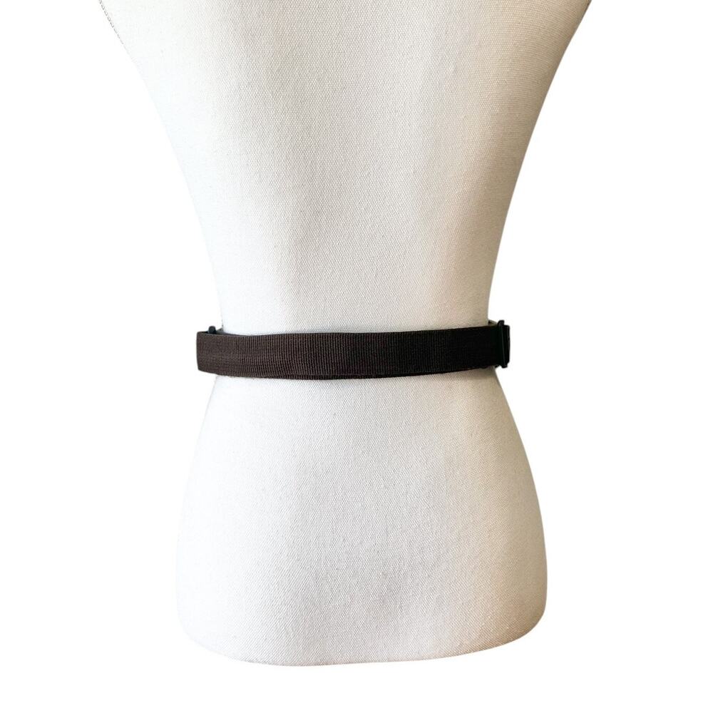 Longchamp Vintage Le Foulonne Pebbled Leather Belt Bag Fanny Pack Y2K Dark Brown - Picture 6 of 11